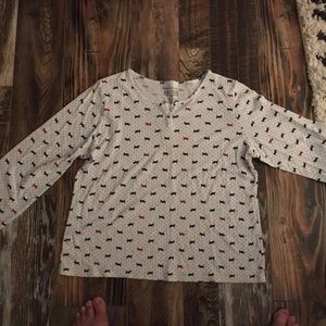 💜CROFT & BARROW SCOTTIE TEE   MEDIUM